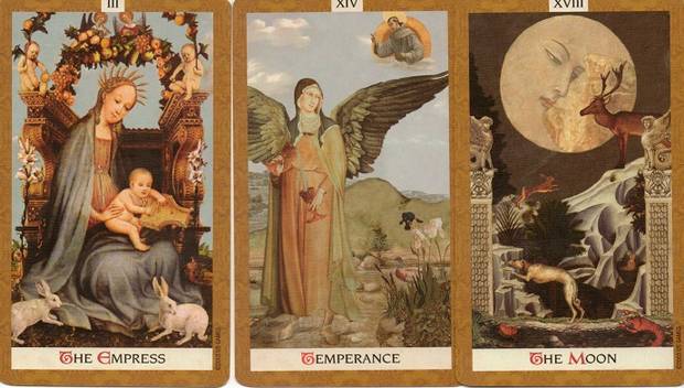 golden-tarot-empress-temperance-the-moon golden-tarot-empress-temperance-the-moon