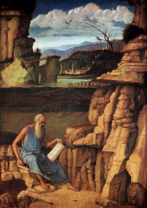 1. Джованни Беллини. Святой Иероним, читающий на природе. 1480-1485 1. Джованни Беллини. Святой Иероним, читающий на природе. 1480-1485